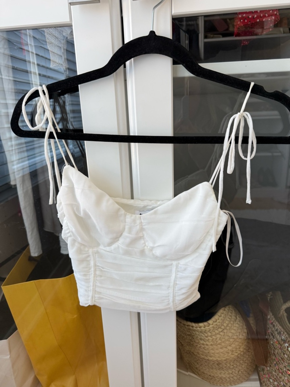 Princess Polly White Tie-Shoulder Bustier Camisole